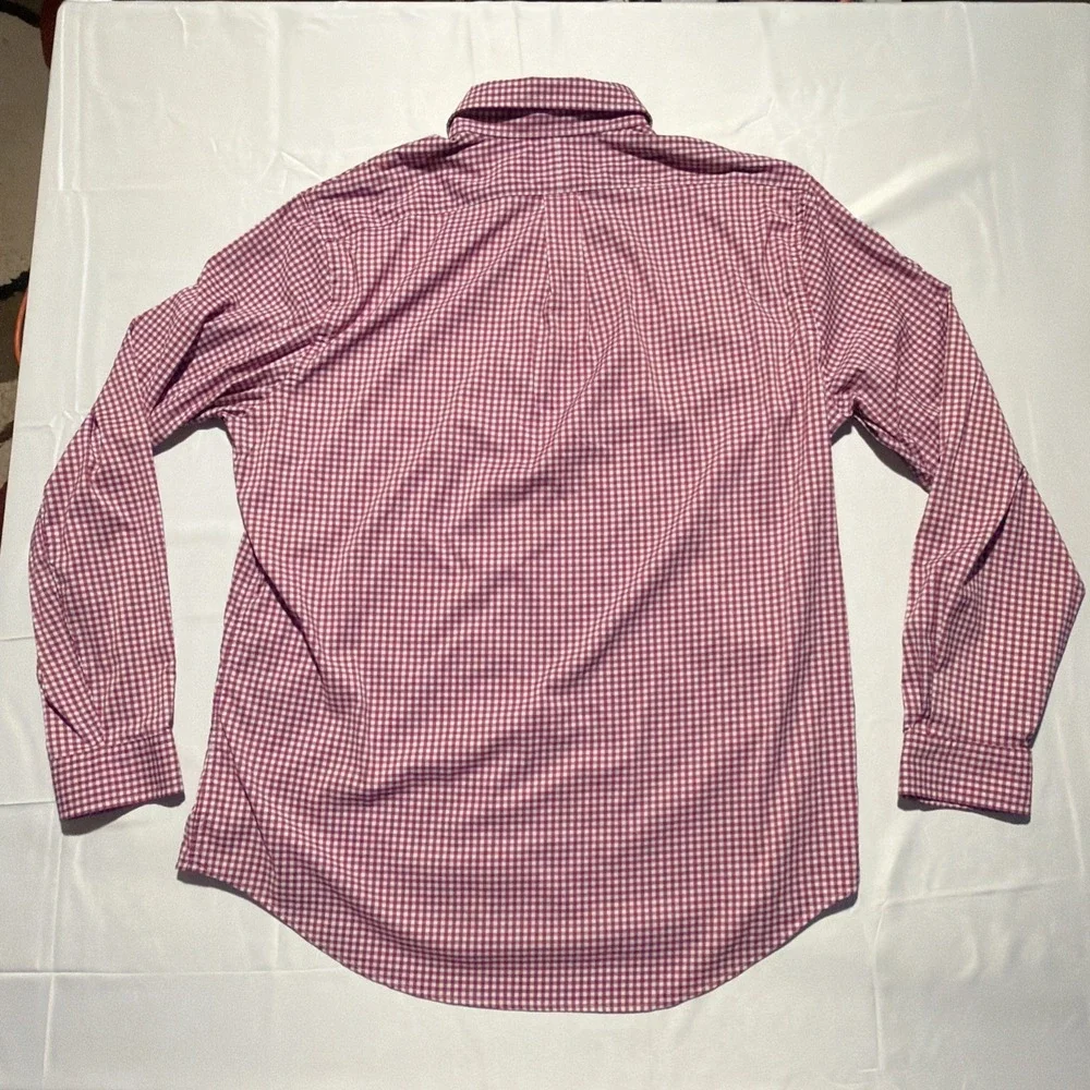 Polo Ralph‎ Lauren Mens Performance Gingham Button Up Shirt XL Red White Nylon